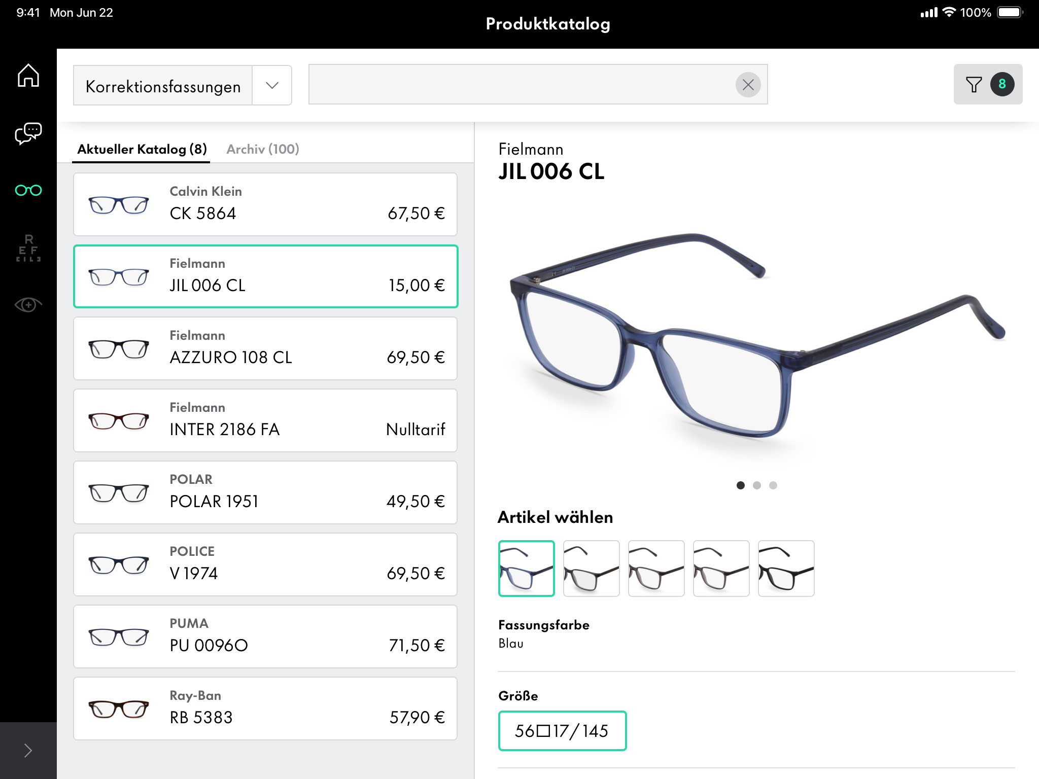 Fielmann Produktkatalog - Desktop Image